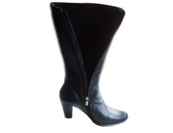 BnW Kozaki ze skóry cholewka 44 cm słupek 8 cm