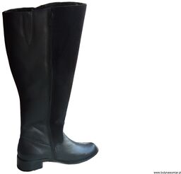 BnW Kozaki ze skóry ekologicznej płaski 3 cm