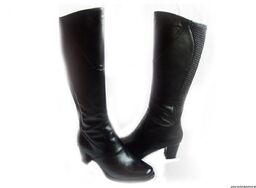 BnW Kozaki ze skóry łydka 40-48 cm słupek 6 cm