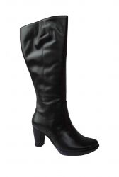 BnW Kozaki ze skóry łydka 46 cm słupek 8 cm