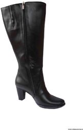 BnW Kozaki ze skóry cholewka 50 cm słupek 8 cm