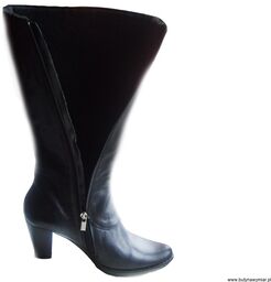 BnW Kozaki ze skóry cholewka 42 cm słupek 8 cm