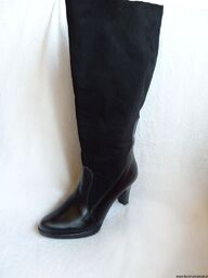 BnW Kozaki ze skóry cholewka 51 cm słupek 8 cm