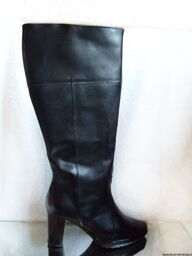 BnW Kozaki ze skóry cholewka 42 cm słupek 8,5 cm