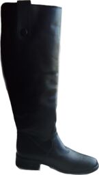 BnW Kozaki skórzane czarne damskie