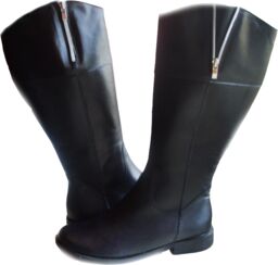 BnW Kozaki skórzane czarne damskie