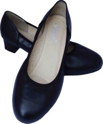 BnW Skórzane czarne czółenka Filipczyk na szeroką stopę