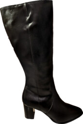 Skórzane kozaki Filipczyk czarne obcas 7,5 cm obwód 45 cm