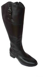 BnW Kozaki ze skóry cholewka 48 cm płaski 3,2 cm