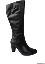 BnW Kozaki ze skóry łydka 44 cm słupek 8 cm