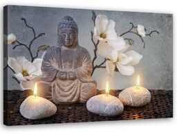 Obraz, Budda zen kwiat orchidei 120x80