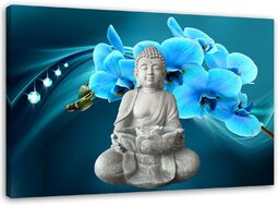 Obraz, Budda diamenty orchidea 120x80