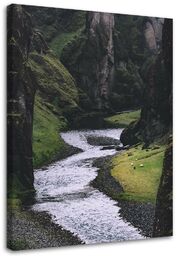 Obraz na płótnie, Potok w górach pejzaż naturalny 70x100