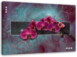 Obraz na płótnie, Orchidea kwiat różowy spa 3d 120x80