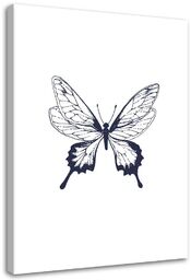 Obraz na płótnie, Narysowany motyl 60x90