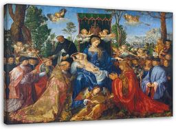 Obraz, Święto Różańcowe - A. Dürer reprodukcja 90x60