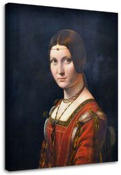 Obraz na płótnie, La Belle Feronierre - Da Vinci reprodukcja 70x100