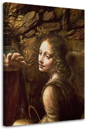 Obraz na płótnie, Madonna w Grocie - Da Vinci reprodukcja 70x100