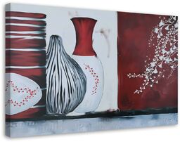 Obraz na płótnie, Martwa natura - wazony 120x80