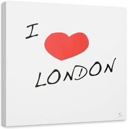 Obraz na płótnie, Napis I Love London 40x40