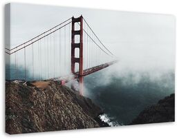 Obraz na płótnie, Golden Gate - Nikita Abakumov 120x80