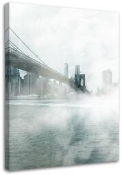 Obraz, Mgła pod Brooklyn Bridge - Dmitry Belov 80x120