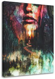 Obraz na płótnie, Twarz na końcu drogi w górach - Barrett Biggers 40x60