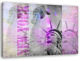 Obraz na płótnie, Statua wolności i napis New York - Andrea Haase 60x40