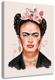 Obraz na płótnie, Frida w odcieniach różu - Svetrinka.art 80x120