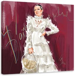 Obraz na płótnie, Suknia Kobieta Moda Róż - Irina Sadykova 40x40
