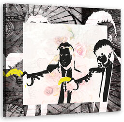Obraz na płótnie, Banksy Pulp Fiction 40x40