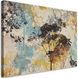 Obraz na płótnie, Jesienne drzewa natura abstrakcja 120x80