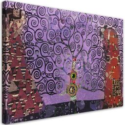 Obraz, Fioletowe drzewo życia abstrakcja Gustav Klimt 120x80