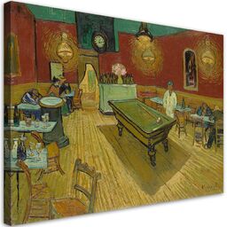 Obraz na płótnie, Nocna kawiarnia Vincent van Gogh 120x80