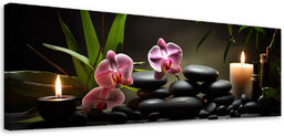 Obraz na płótnie, Orchidea Storczyk Świeczki 150x50