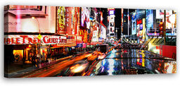 Obraz na płótnie, Światła na Times Square 120x40