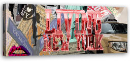 Obraz na płótnie, Napis Living New York 120x40