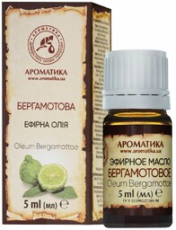 Olejek Bergamotowy, 100% Naturalny, Aromatika, 5 ml