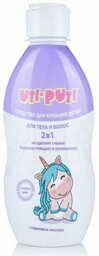 Żel pod prysznic i szampon 2w1 dla dzieci z olejkiem brzoskwiniowym 0+, UTI-PUTI 200ml