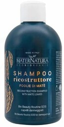 Szampon rekonstrukcyjny z liśćmi Yerba Mate, SOS dla zniszczonych włosów, MaterNatura