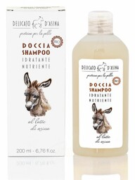 Organiczny Szampon i Żel pod Prysznic na Bazie Oślego Mleka, Delicato d Asina, 200ml