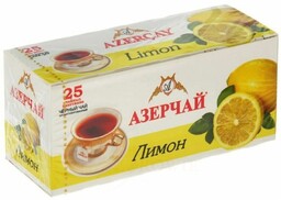 Czarna herbata z aromatem cytryny AZERCAY, 25 torebek