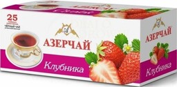 Czarna herbata z aromatem truskawki AZERCAY, 25 torebek