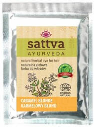 Henna Karmelowy Blond, Naturalna Farba do Włosów, Sattva, 10g