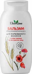 Balsam do włosów farbowanych z olejkiem pszenicznym i ekstraktem z maku, Ekoline, 400ml