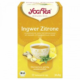 Organiczna herbata z imbirem i cytryną Yogi Tea, 17 torebek