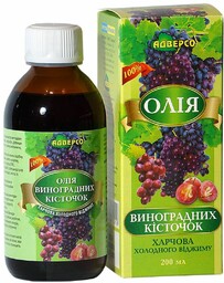Olej z Pestek Winogron, Tłoczony na Zimno, 100% Naturalny, Adverso