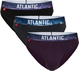 Slipy męskie Atlantic 3MP-139 Sport 3-pak grafitowe