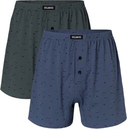 Bokserki męskie Atlantic 2MBX-021 2-pack mix granatowy/denim