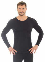 Koszulka męska długi rękaw Brubeck Comfort Wool LS11600 jeans